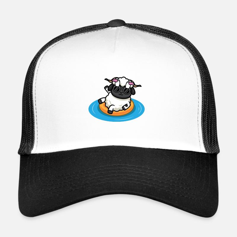 Sommerschafe - Trucker Cap - Weiß/Schwarz