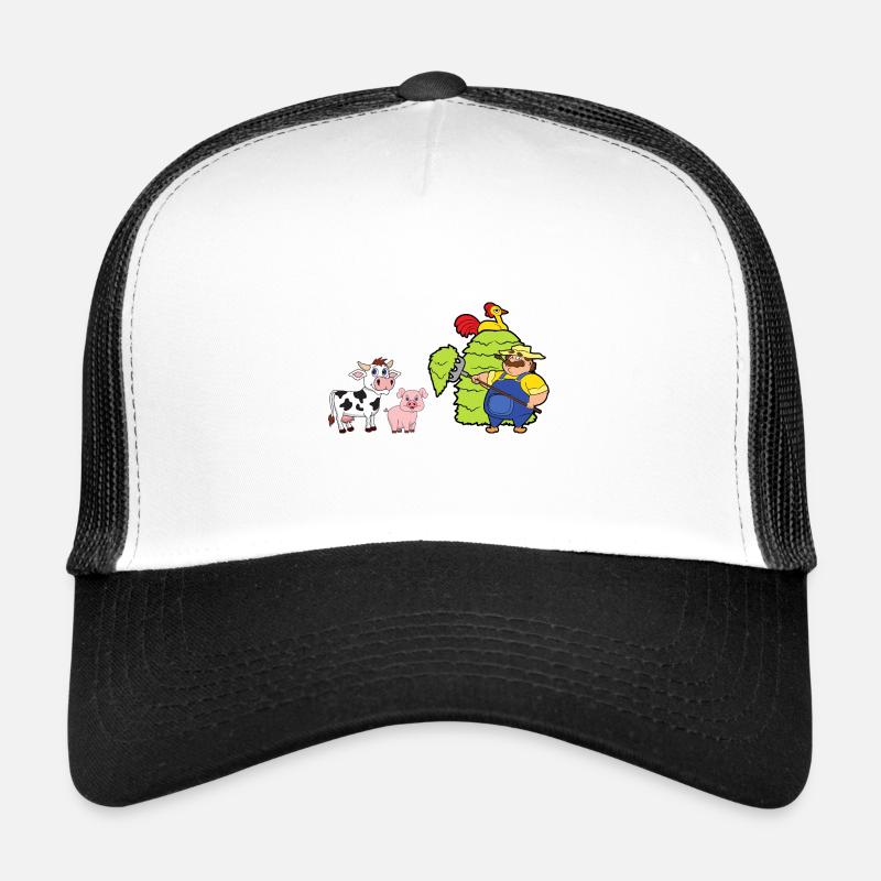 Landwirt Bauer - Trucker Cap - Weiß/Schwarz