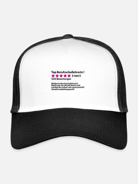 Abschiedsgeschenk Berufsschullehrerin zum Abschied - Trucker Cap - Weiß/Schwarz