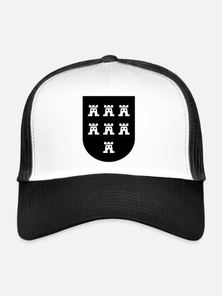 Manteau de Saxons de Transylvanie 2farbig - - Casquette trucker  - blanc/noir - Devant