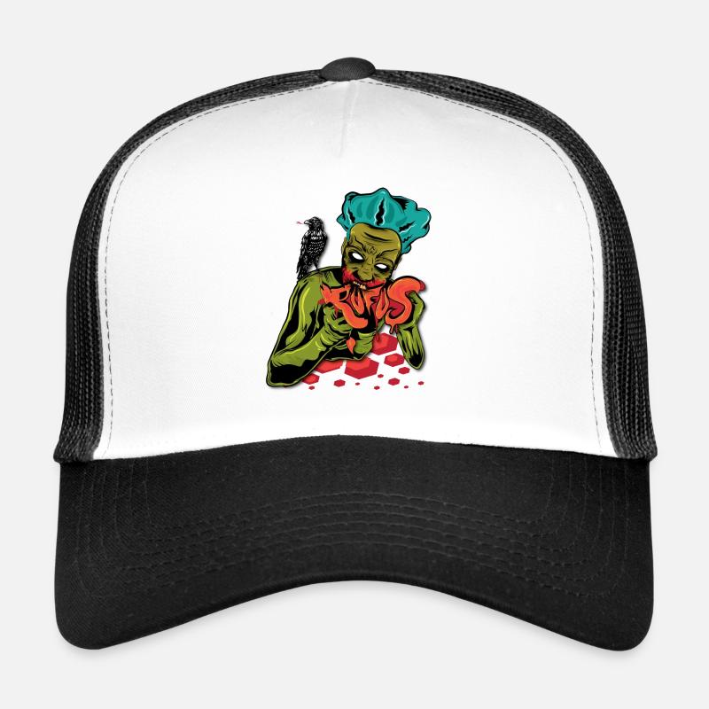 Zombie - Trucker Cap - Weiß/Schwarz