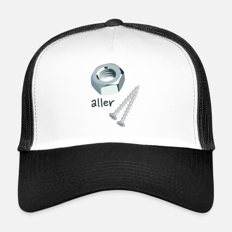 Mutter aller Schrauben - Trucker Cap - Weiß/Schwarz