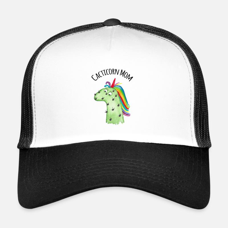 Cacticorn Mom - Trucker Cap - Weiß/Schwarz