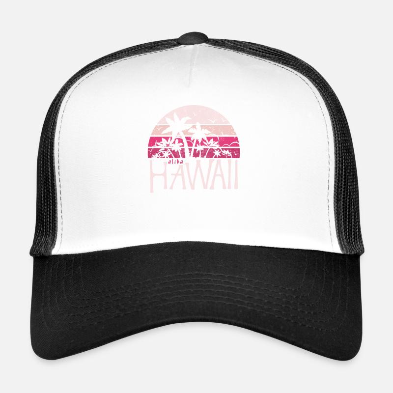 Hawaii - Trucker Cap - Weiß/Schwarz