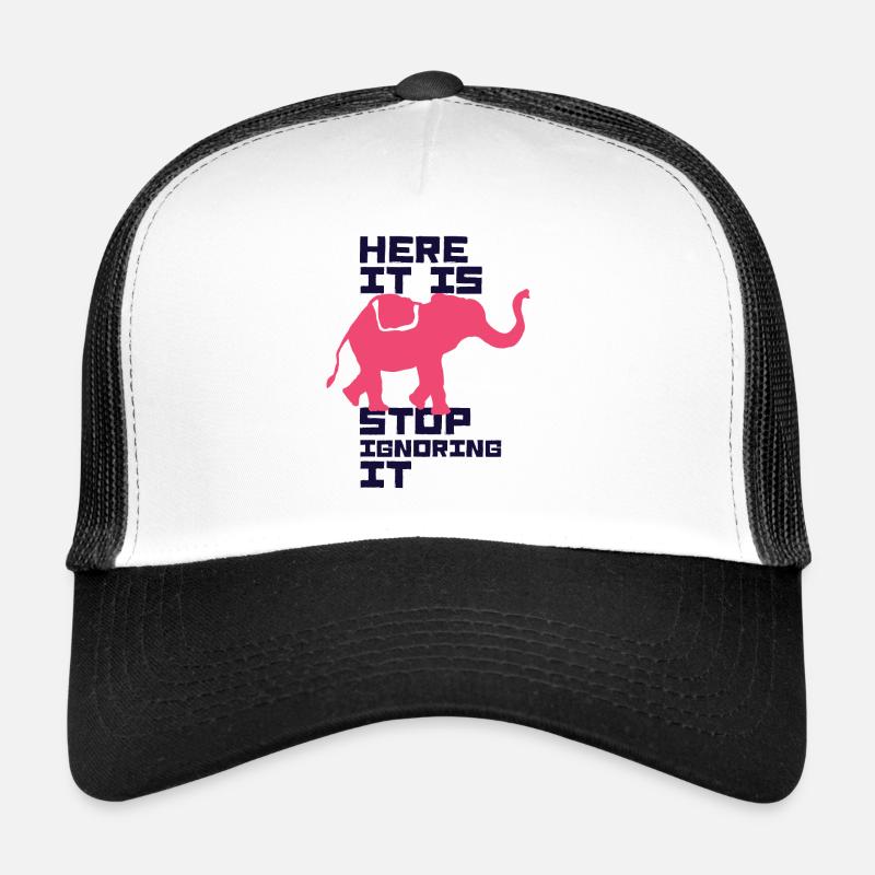 Ici c'est arrêter de l'ignorer éléphant Casquette trucker 