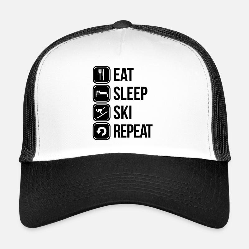 ski - Trucker Cap - Weiß/Schwarz
