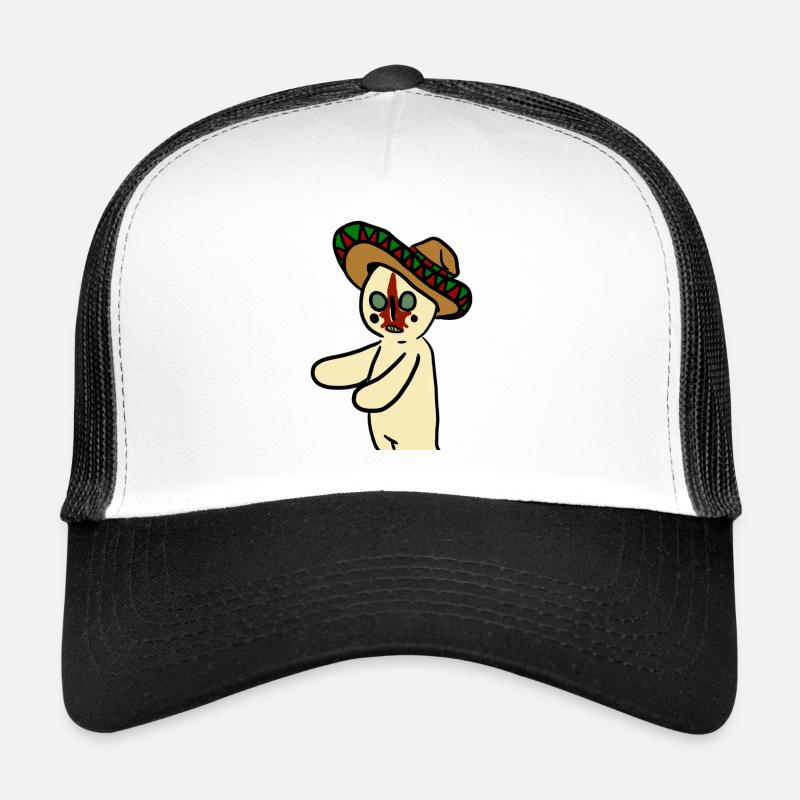 SCP 173 Sombrero - Trucker Cap - Weiß/Schwarz