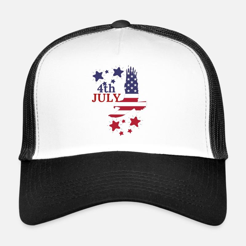 4. JULI TAG INDEPENDENCE - Trucker Cap - Weiß/Schwarz