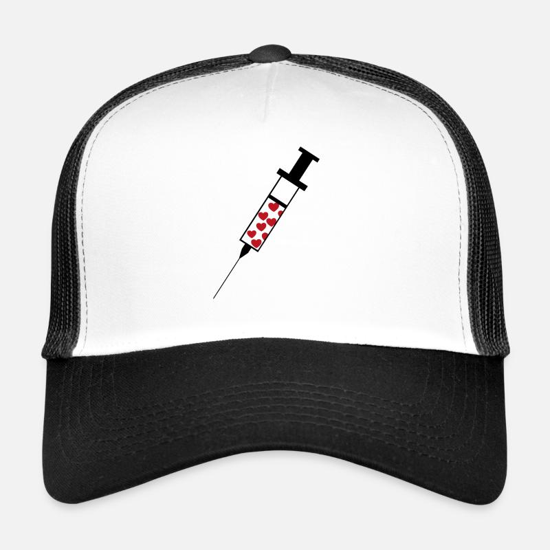 Seringue - Casquette trucker  - blanc/noir
