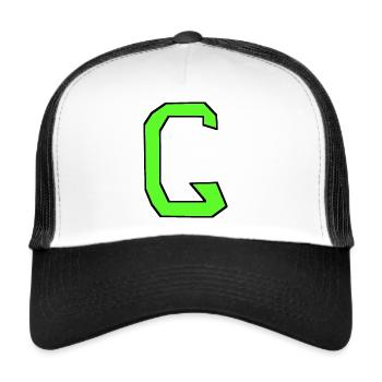 C - Just a letter! - by YoshiArt - Trucker Cap - white/black - Front