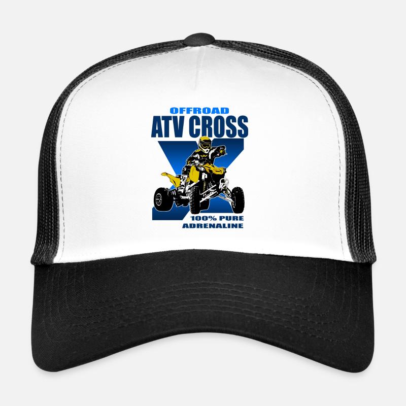 Quad Racing - ATV Racer - Trucker Cap - Weiß/Schwarz