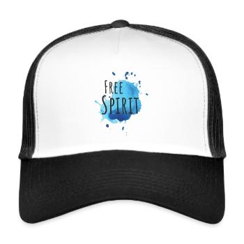 Free Spirit - Free Spirit, Free Soul - Trucker Cap - white/black - Front