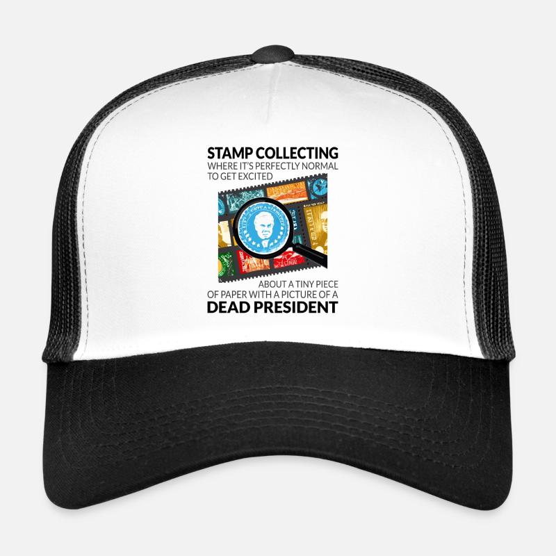 Philatéliste collectionneur collectionneur de timbres Casquette trucker 