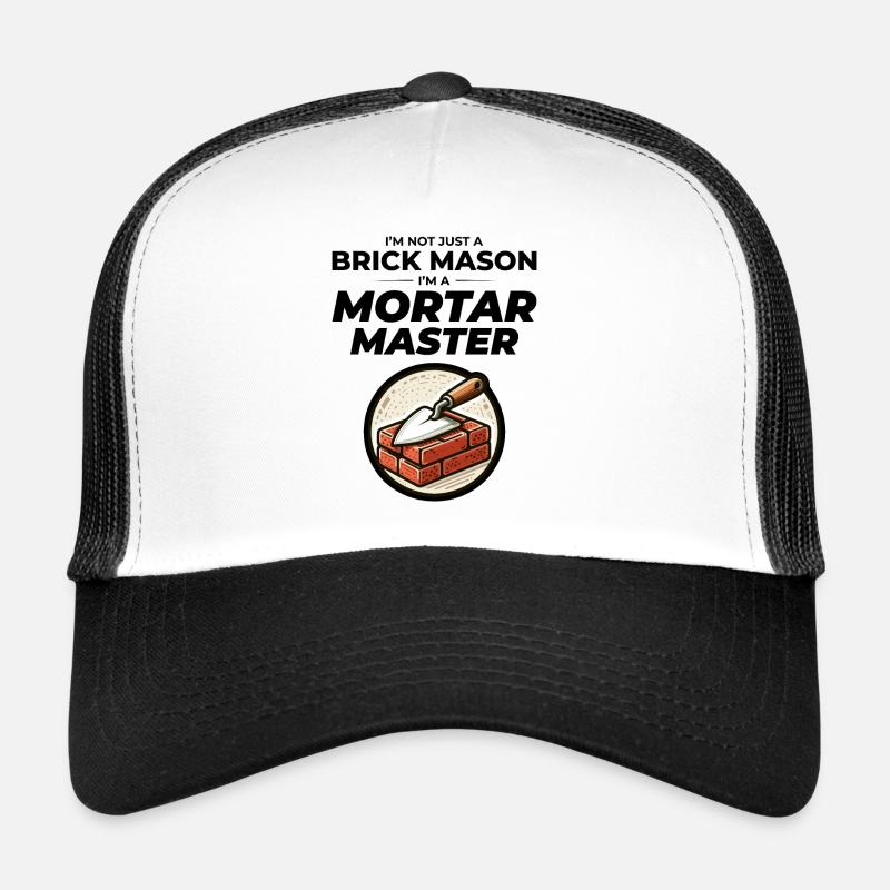 Mastering Mortar: The Wit of a Brick Mason Trucker Cap