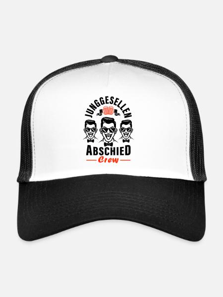 Enterrement de vie de garçon Équipage Enterrement de vie de garçon - Casquette trucker  - blanc/noir - Devant