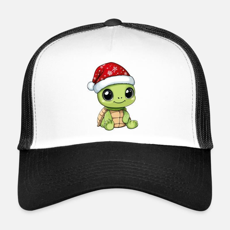 Tortue Noël Mignon Noël mignon Casquette trucker 