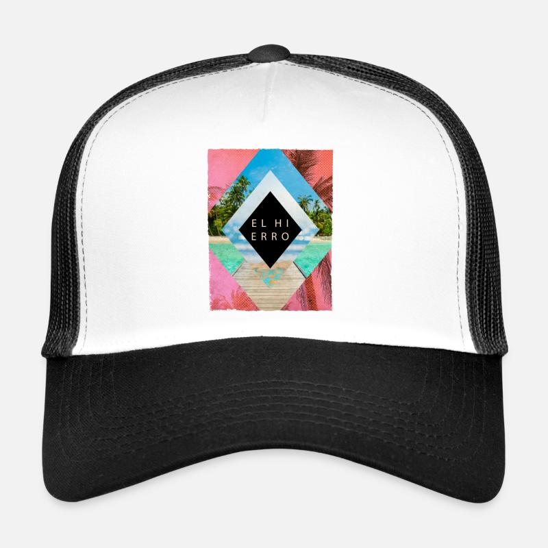 El Hierro Summer Sun Beach Sea Palm Trees Holidays Trucker Cap