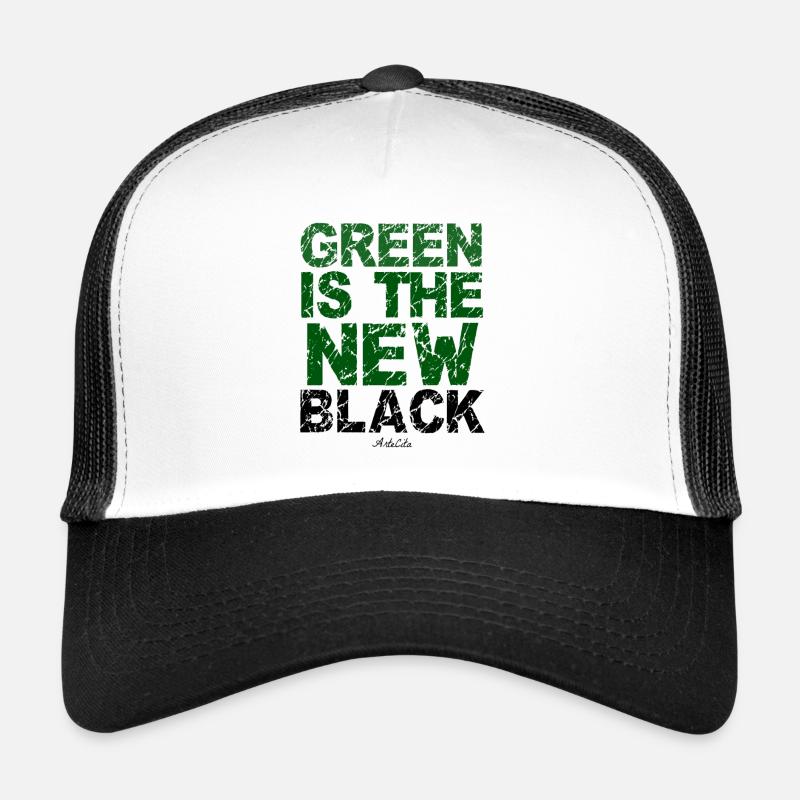Green is the new black - Trucker Cap - white/black