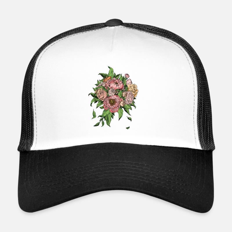 Blumen sind das Lächeln der Erde. Ralph Waldo Emer Trucker Cap