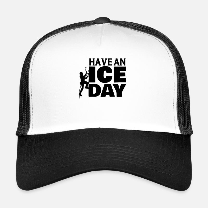 Eiskletterer Eisklettern Sportler Eis Klettern - Trucker Cap - Weiß/Schwarz