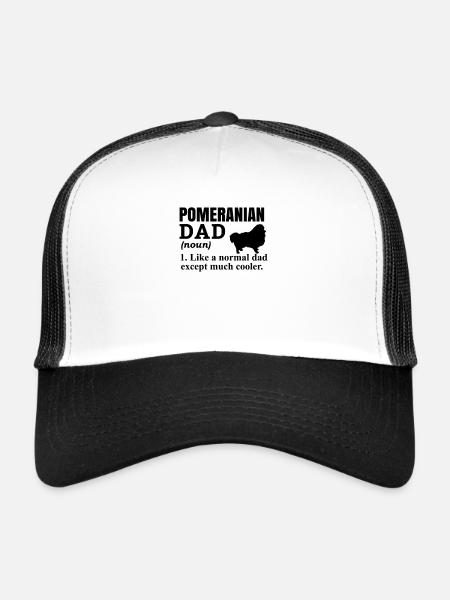Spitz Pomeranian Zwergspitz Dog - Trucker Cap - white/black - Front