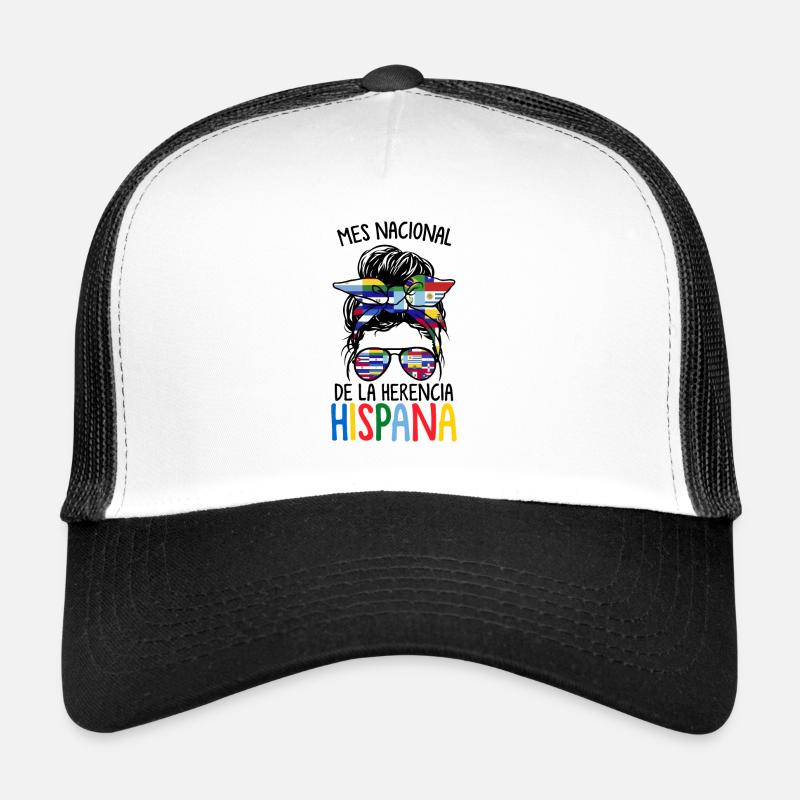 Mes Nacional De La Herencia Hispana Messy Bun Trucker Cap