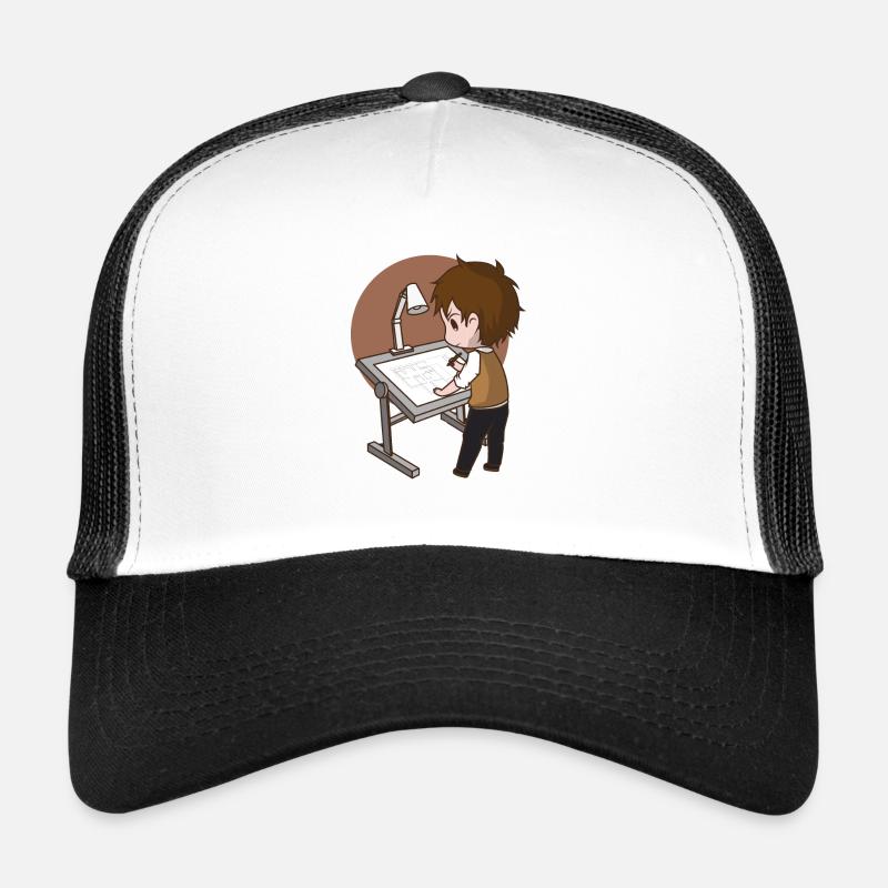 Architecte - Casquette trucker  - blanc/noir