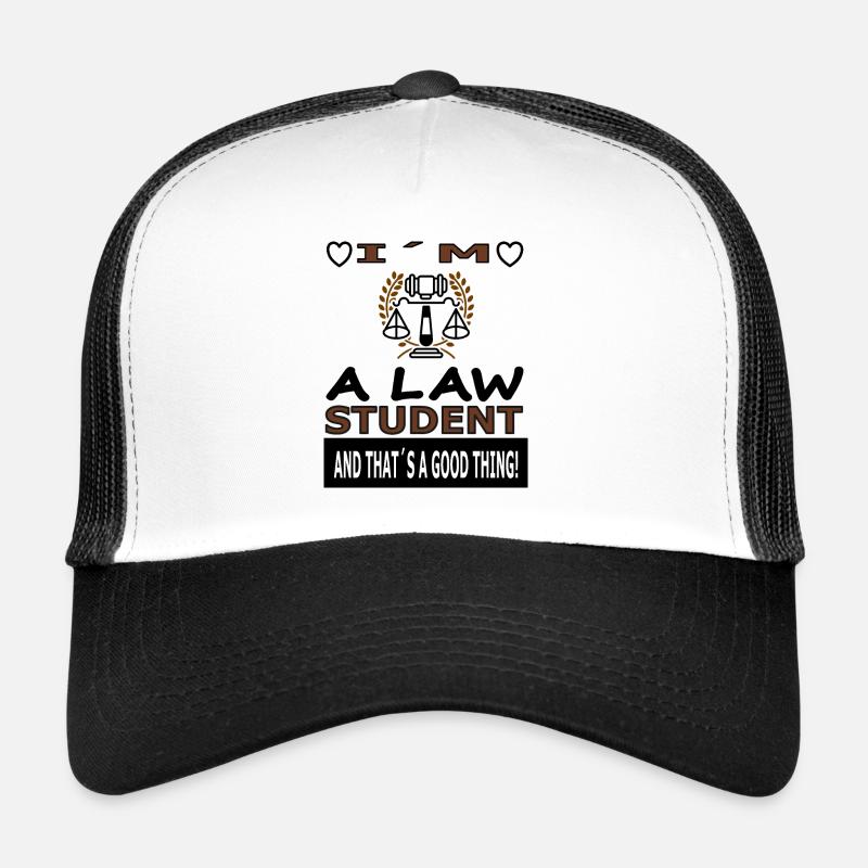 Ich bin Jura Student Jura studieren Geschenkidee - Trucker Cap - Weiß/Schwarz