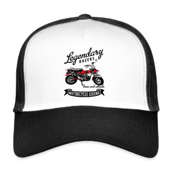 Kult Moped Mokick Mofa Dax - Trucker Cap - Weiß/Schwarz - Vorne