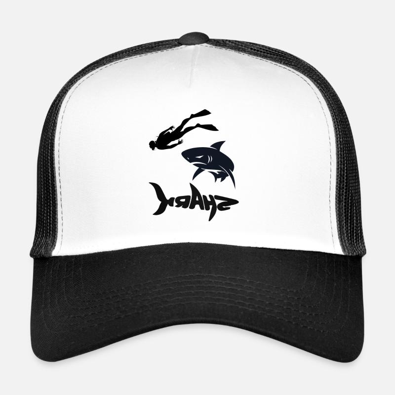 With Shark Dancing Gadgets Diver Snorkeling Gift Trucker Cap
