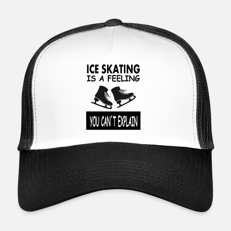 ice skating Eiskunstlaufen Eiskunstlauf Geschenk - Trucker Cap - Weiß/Schwarz
