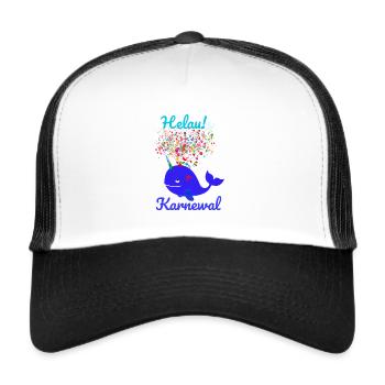 Carnival,Carnival,Whale,Confetti,Helau - Trucker Cap - white/black - Front