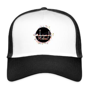 Dusseldorf,skyline,helau,confetti,carnival,colorful - Trucker Cap - white/black - Front