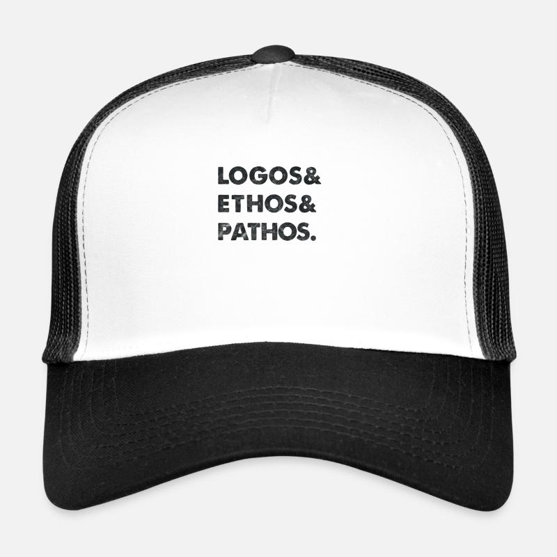 Vintage Philosophy Logos Ethos Pathos Nietzsche Trucker Cap