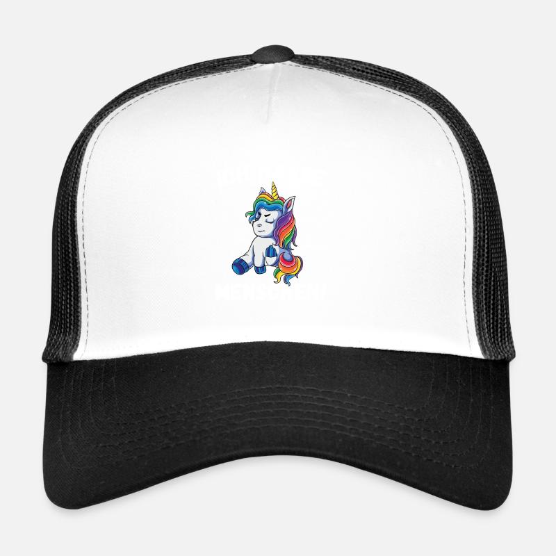 Ich Hasse Menschen Einhorn Trucker Cap