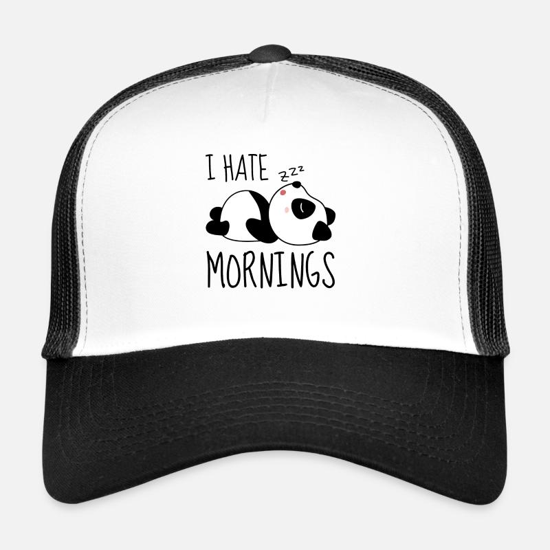 I HATE MORNING - Trucker Cap - Weiß/Schwarz