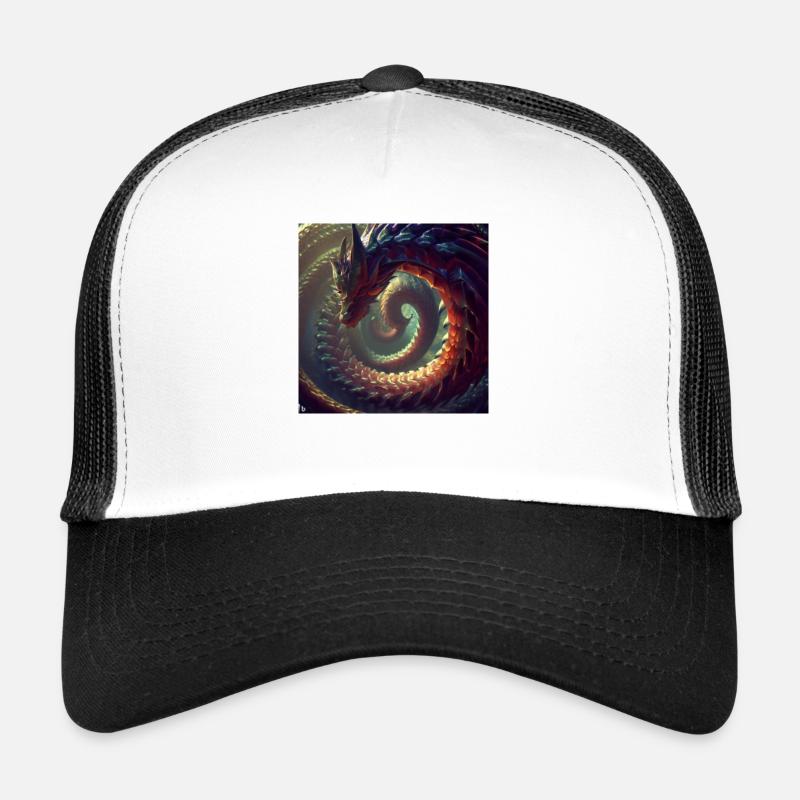 a Thousand tall dragon - Trucker Cap - Weiß/Schwarz