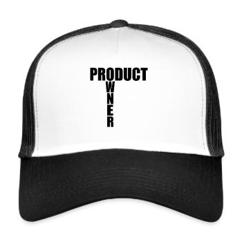 Product Owner - Trucker Cap - white/black - Front