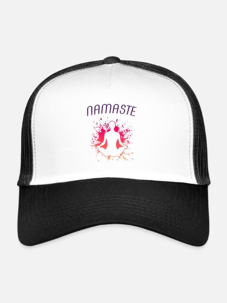Namaste Yoga - Trucker Cap - Weiß/Schwarz