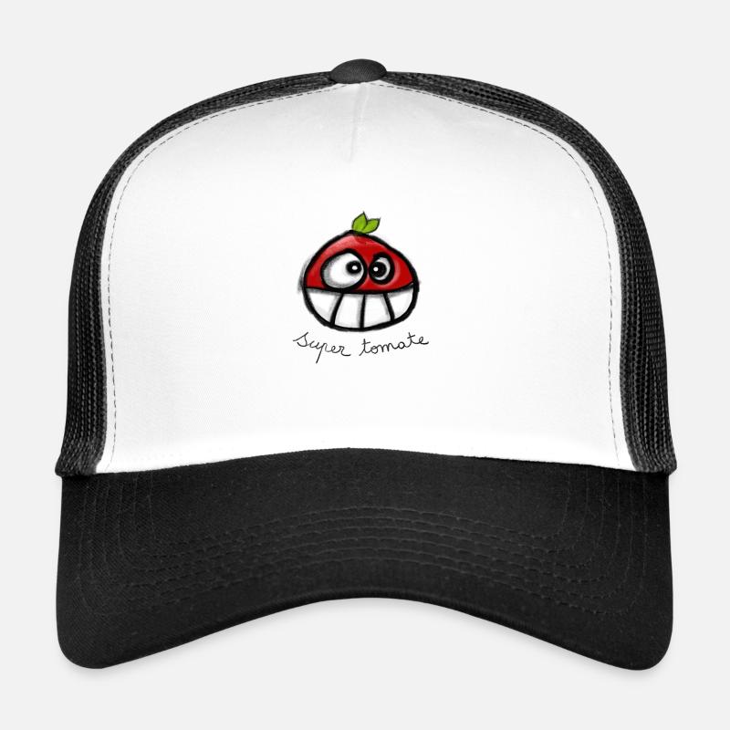 Super Tomate - Casquette trucker  - blanc/noir