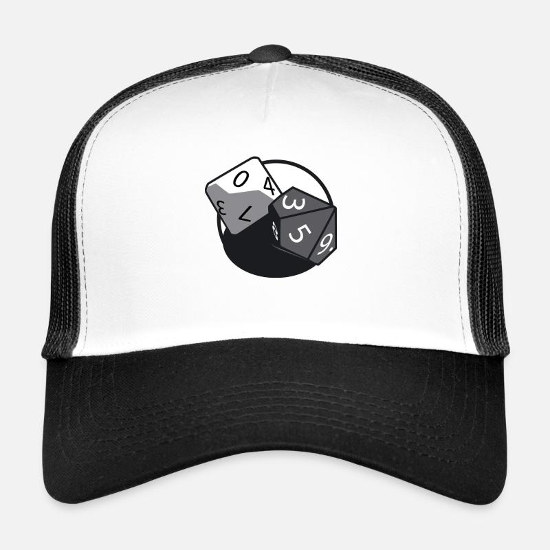 Würfel 03 - Trucker Cap - Weiß/Schwarz