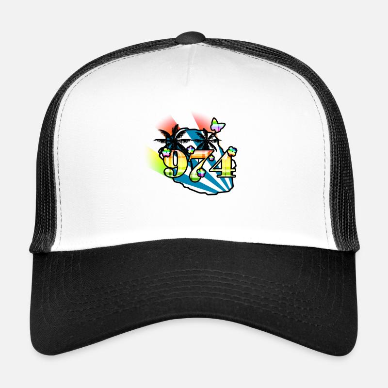 974 - Trucker Cap - Weiß/Schwarz