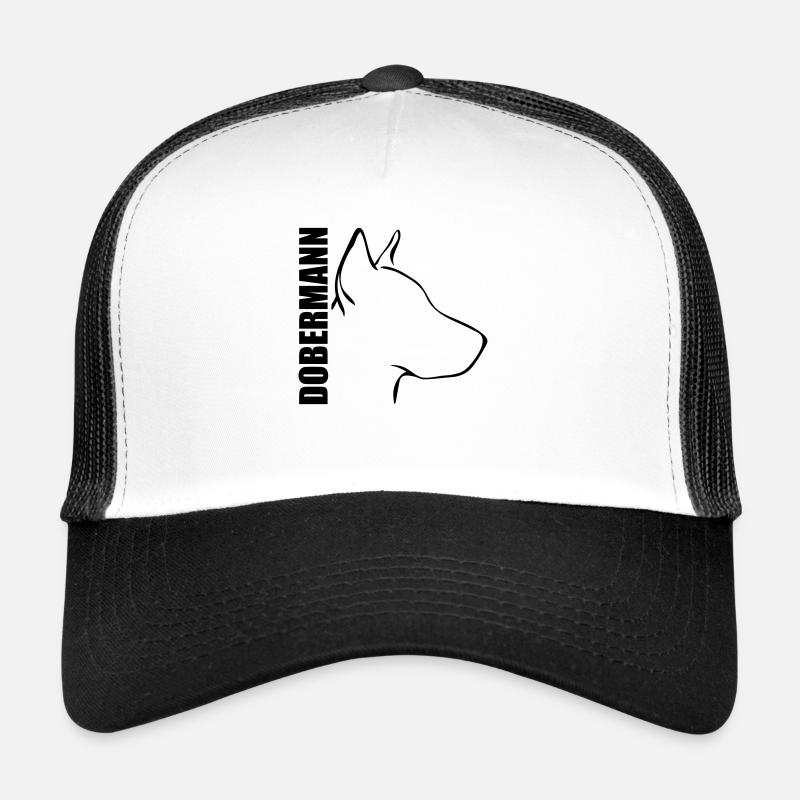 DOBERMANN PROFIL - Trucker Cap - Weiß/Schwarz