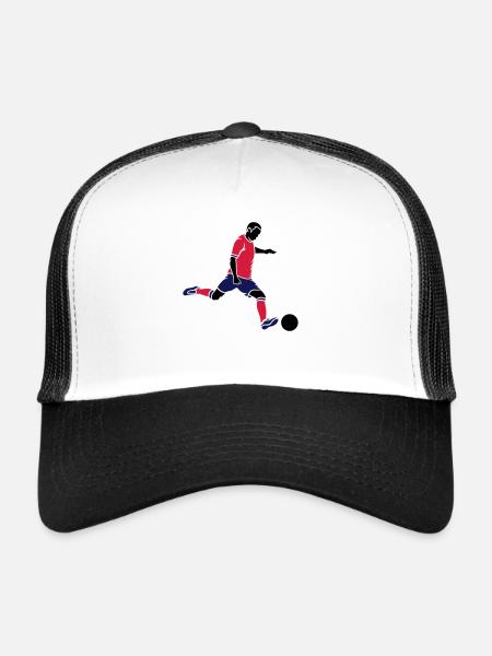 Soccer Kick 3c - Trucker Cap - white/black - Front