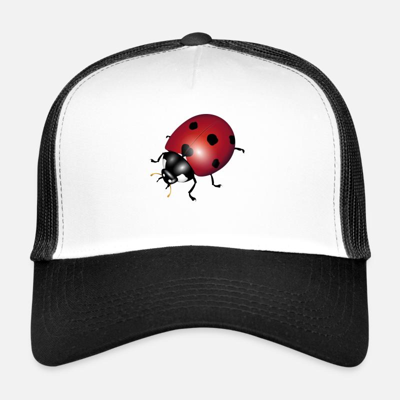 Marienkäfer - Trucker Cap - Weiß/Schwarz