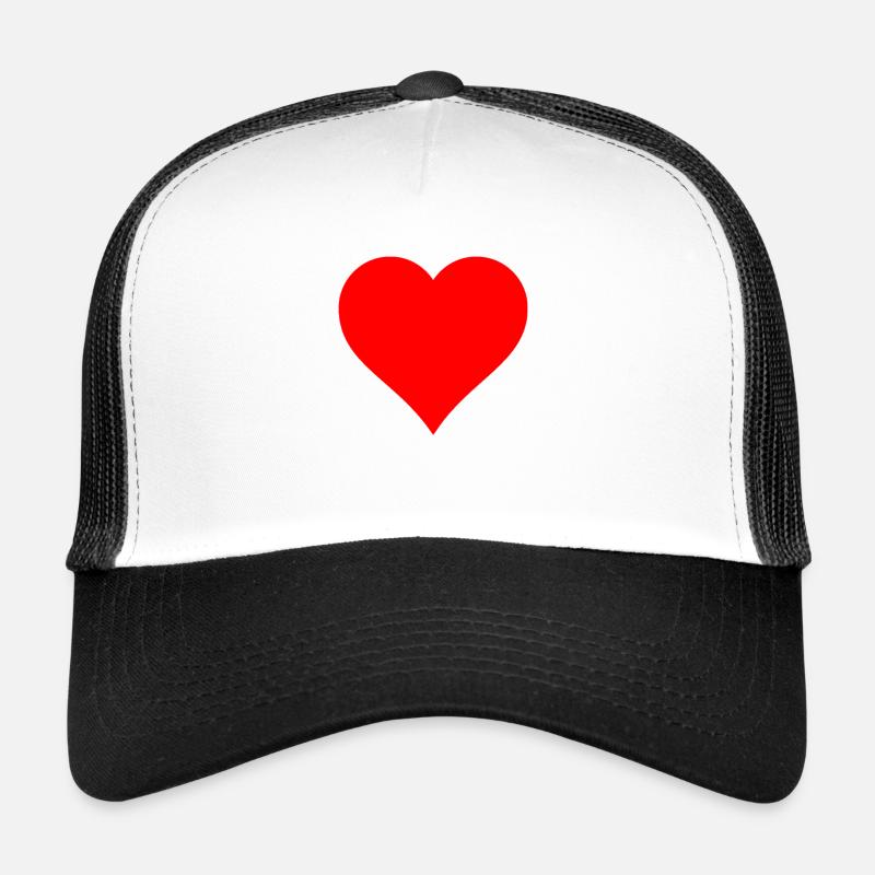 Red Heart - Trucker Cap - white/black