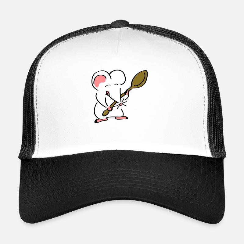 Kochmaus - Trucker Cap - Weiß/Schwarz