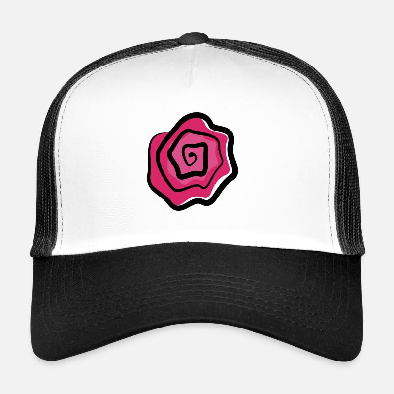 Rose Rosebud Amour Saint Valentin Casquette trucker 
