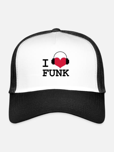 I Love Funk ! - Casquette trucker  - blanc/noir - Devant