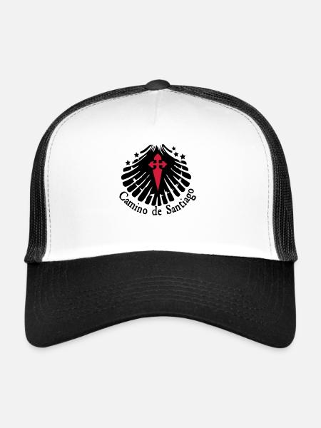 camnio_de_santiago_shell_stars - Trucker Cap - white/black - Front